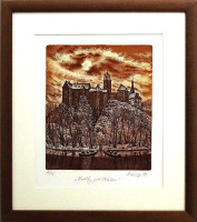 Herbert Kisza - Loďky pod Loktem - grafika